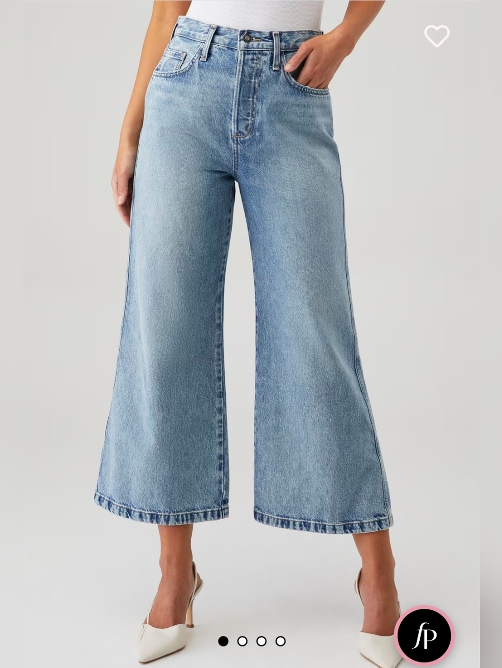 Favorite Daughter The Masha Super High Rise Wide Leg Crop size 27 Retail 295 NWT